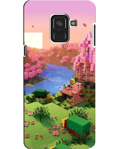 Чехол для Samsung Galaxy A8 2018 (A530F) с картинкой «Розовое дерево Minecraft»