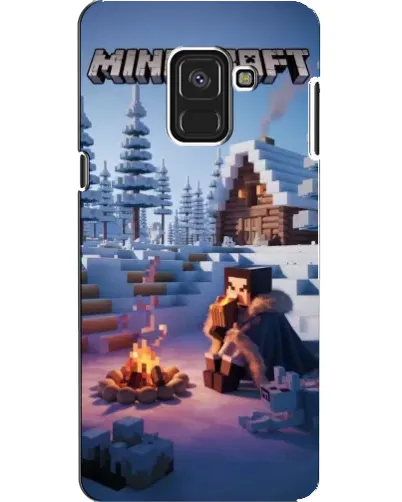 Чехол для Samsung Galaxy A8 2018 (A530F) с картинкой «Зимний Minecraft»