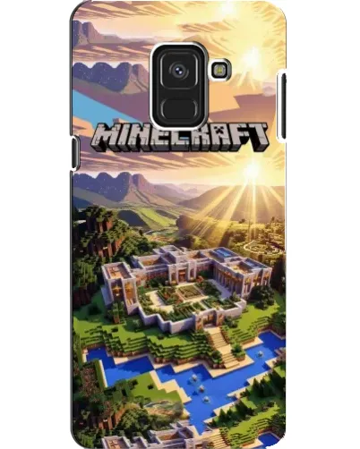 Чехол для Samsung Galaxy A8 2018 (A530F) с картинкой «Minecraft панорама»