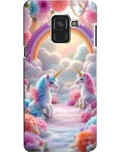 Чехол для Samsung Galaxy A8 2018 (A530F) с картинкой «Радуга и единороги» Чехол для Samsung Galaxy A8 2018 (A530F) с картинкой «Радуга и единороги»