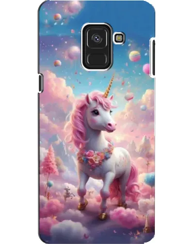 Чехол для Samsung Galaxy A8 2018 (A530F) с картинкой «Единорог среди облаков»