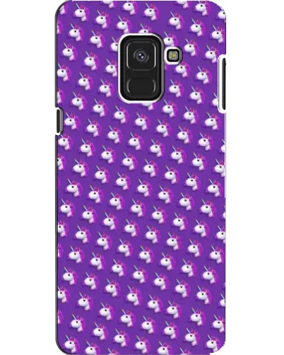 Чехол для Samsung Galaxy A8 2018 (A530F) с картинкой «Единороги на фиолетовом»