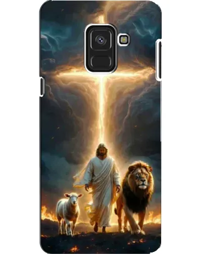 Чехол для Samsung Galaxy A8 2018 (A530F) с картинкой «Лев Иуды и Свет» Чехол для Samsung Galaxy A8 2018 (A530F) с картинкой «Лев Иуды и Свет»