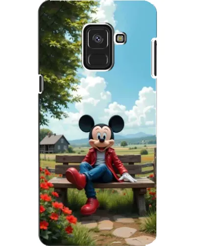 Чехол для Samsung Galaxy A8 2018 (A530F) с картинкой «Микки на скамейке» Чехол для Samsung Galaxy A8 2018 (A530F) с картинкой «Микки на скамейке»