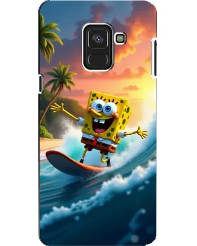 Чехол для Samsung Galaxy A8 2018 (A530F) с картинкой «Губка Боб серфингист»