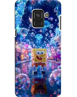 Чехол для Samsung Galaxy A8 2018 (A530F) с картинкой «Неоновый океан»