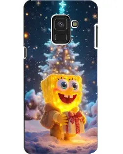 Чехол для Samsung Galaxy A8 2018 (A530F) с картинкой «Рождественский Спанч Боб»