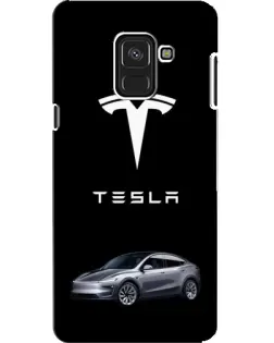 Чехол для Samsung Galaxy A8 2018 (A530F) с картинкой «Tesla Model Y»