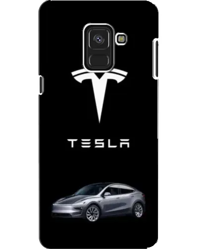 Чехол для Samsung Galaxy A8 2018 (A530F) с картинкой «Tesla Model Y»