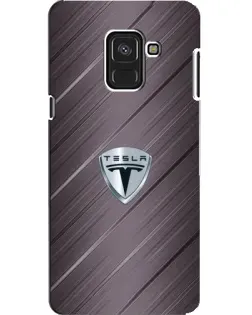 Чехол для Samsung Galaxy A8 2018 (A530F) с картинкой «Металлическая текстура Tesla»
