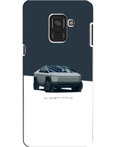 Чехол для Samsung Galaxy A8 2018 (A530F) с картинкой «Серебристый Cybertruck Tesla»