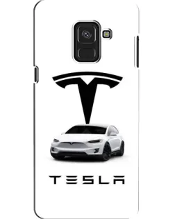 Чехол для Samsung Galaxy A8 2018 (A530F) с картинкой «Tesla White Style»