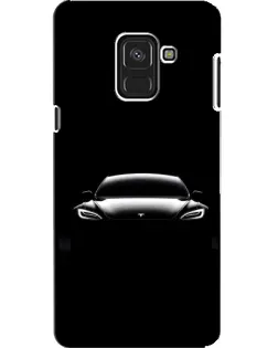 Чехол для Samsung Galaxy A8 2018 (A530F) с картинкой «Фары Tesla Night»