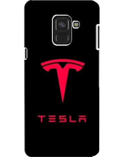 Чехол для Samsung Galaxy A8 2018 (A530F) с картинкой «Tesla Red Logo»