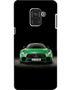 Чехол для Samsung Galaxy A8 2018 (A530F) с картинкой «Mercedes — неоновый лого»