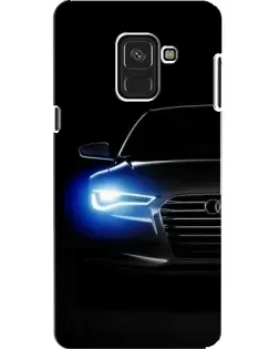 Чехол для Samsung Galaxy A8 2018 (A530F) с картинкой «Неоновый взгляд Audi»