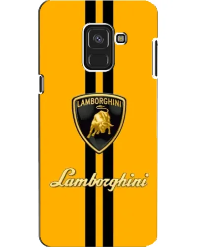 Чехол для Samsung Galaxy A8 2018 (A530F) с картинкой «Lamborghini Stripe желтый»