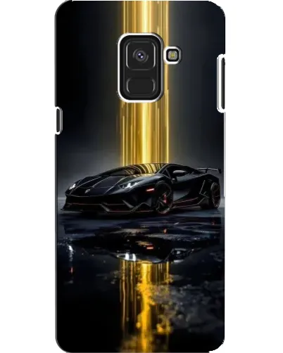 Чехол для Samsung Galaxy A8 2018 (A530F) с картинкой «Ночной Lamborghini драйв»