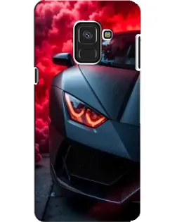 Чехол для Samsung Galaxy A8 2018 (A530F) с картинкой «Lamborghini красное сияние»