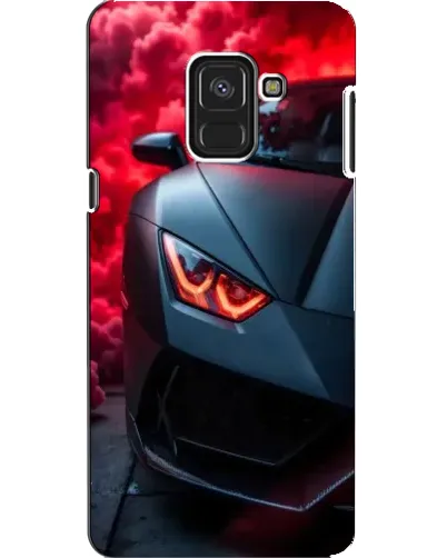 Чехол для Samsung Galaxy A8 2018 (A530F) с картинкой «Lamborghini красное сияние»