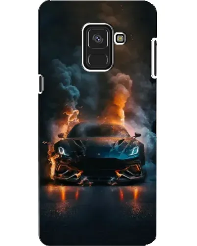 Чехол для Samsung Galaxy A8 2018 (A530F) с картинкой «Lamborghini дымная эстетика»