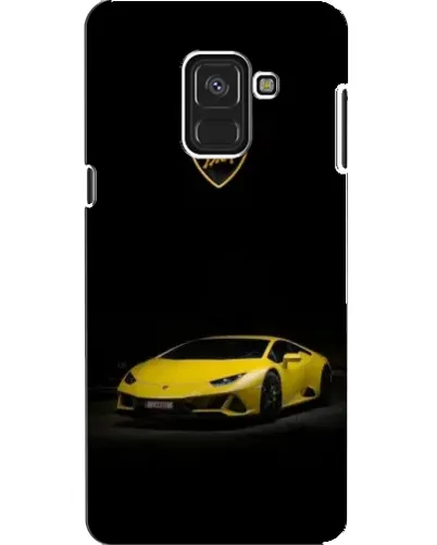 Чехол для Samsung Galaxy A8 2018 (A530F) с картинкой «Lamborghini желтый акцент»