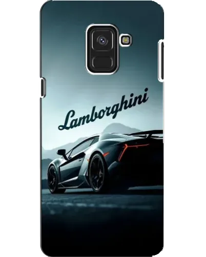 Чехол для Samsung Galaxy A8 2018 (A530F) с картинкой «Классическая надпись Lamborghini»