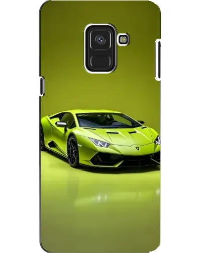 Чехол для Samsung Galaxy A8 2018 (A530F) с картинкой «Салатовый Lamborghini Huracan»