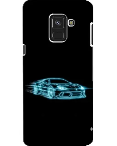 Чехол для Samsung Galaxy A8 2018 (A530F) с картинкой «Неоновый контур Lamborghini»