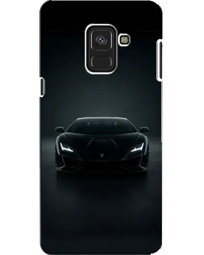 Чехол для Samsung Galaxy A8 2018 (A530F) с картинкой «Черный Lamborghini Aventador»