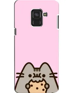 Чехол для Samsung Galaxy A8 2018 (A530F) с картинкой «Pusheen и печенье» Чехол для Samsung Galaxy A8 2018 (A530F) с картинкой «Pusheen и печенье»