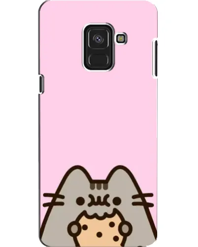 Чехол для Samsung Galaxy A8 2018 (A530F) с картинкой «Pusheen и печенье»