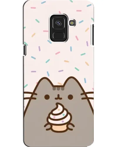 Чехол для Samsung Galaxy A8 2018 (A530F) с картинкой «Пушин с кексом»