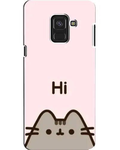 Чехол для Samsung Galaxy A8 2018 (A530F) с картинкой «Пушин говорит Hi»