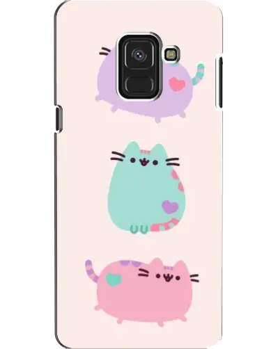 Чехол для Samsung Galaxy A8 2018 (A530F) с картинкой «Pusheen трио»