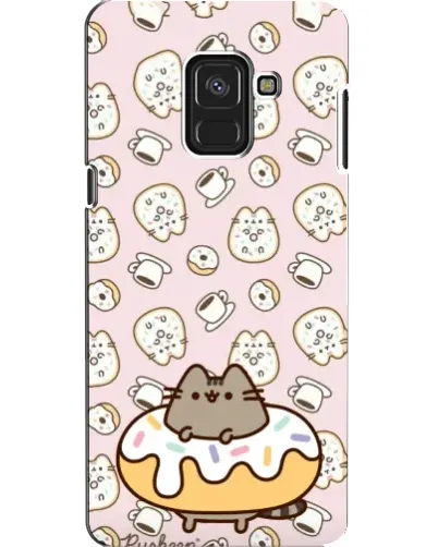 Чехол для Samsung Galaxy A8 2018 (A530F) с картинкой «Пушин на пончике»