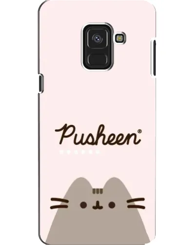 Чехол для Samsung Galaxy A8 2018 (A530F) с картинкой «Pusheen логотип»