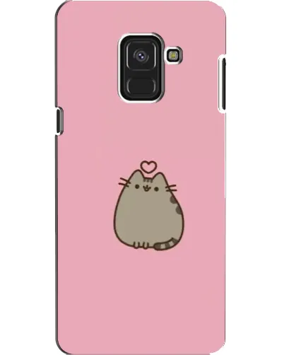 Чехол для Samsung Galaxy A8 2018 (A530F) с картинкой «Pusheen сердце»