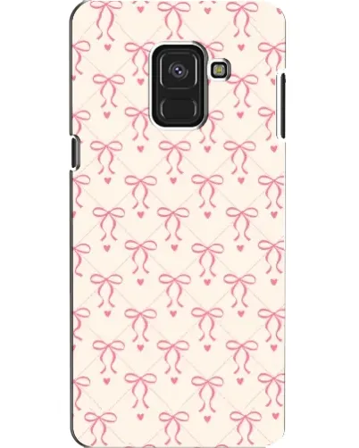 Чехол для Samsung Galaxy A8 2018 (A530F) с картинкой «Розовые бантики Coquette»