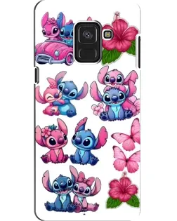 Чохол для Samsung Galaxy A8 2018 (A530F) з картинкою «Стікери Stitch та Angel»
