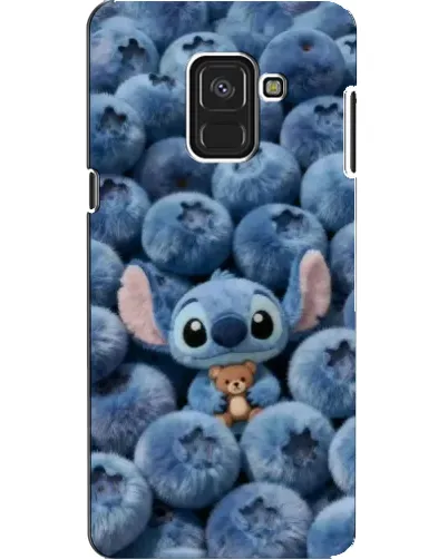 Чехол для Samsung Galaxy A8 2018 (A530F) с картинкой «Стич и голубика» Чехол для Samsung Galaxy A8 2018 (A530F) с картинкой «Стич и голубика»