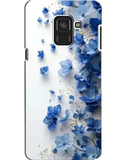 Чехол для Samsung Galaxy A8 2018 (A530F) с картинкой «Голубой цветочный каскад»