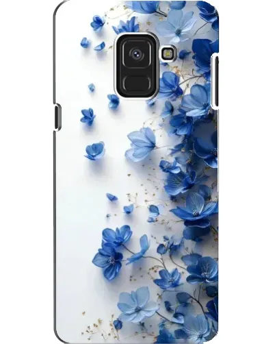 Чехол для Samsung Galaxy A8 2018 (A530F) с картинкой «Голубой цветочный каскад»