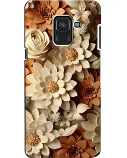 Чехол для Samsung Galaxy A8 2018 (A530F) с картинкой «Бежевый флористический декор»
