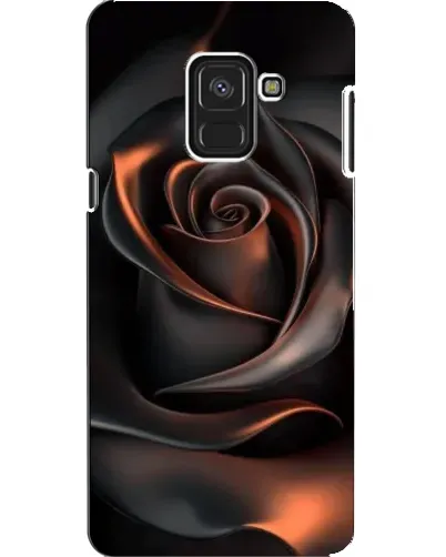 Чехол для Samsung Galaxy A8 2018 (A530F) с картинкой «Шелковая черная роза»