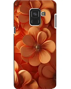Чехол для Samsung Galaxy A8 2018 (A530F) с картинкой «Оранжевый макро цветок»