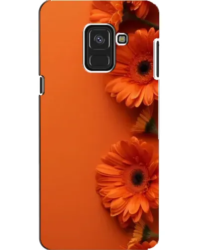 Чехол для Samsung Galaxy A8 2018 (A530F) с картинкой «Оранжевые герберы»