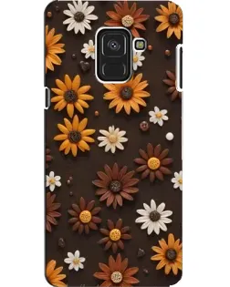 Чехол для Samsung Galaxy A8 2018 (A530F) с картинкой «Узор из маленьких подсолнухов»
