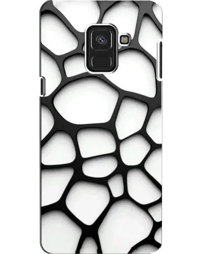 Чехол для Samsung Galaxy A8 2018 (A530F) с картинкой «Белая объемная сетка»