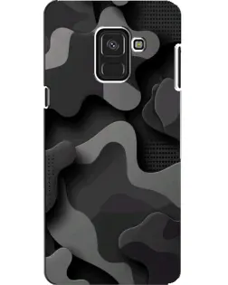 Чехол для Samsung Galaxy A8 2018 (A530F) с картинкой «Темный абстрактный камуфляж»